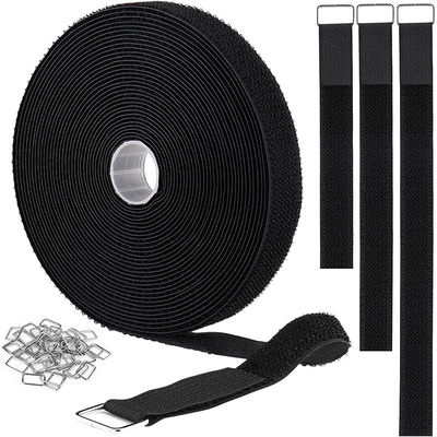 Nylon Hook And Loop Cable Tie Iron Buckle Adhesive Binding Strap Customization