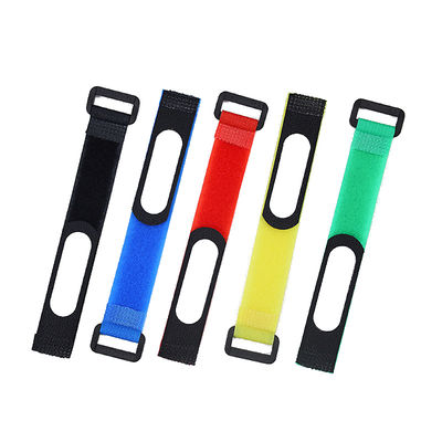 Writable Hook And Loop Cable Tie 15mm Nylon Cable Management Straps Pressure Sensitive