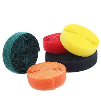 Protective Gear Stretchable Hook And Loop 10mm Colored Non Fuzz Self Adhesive