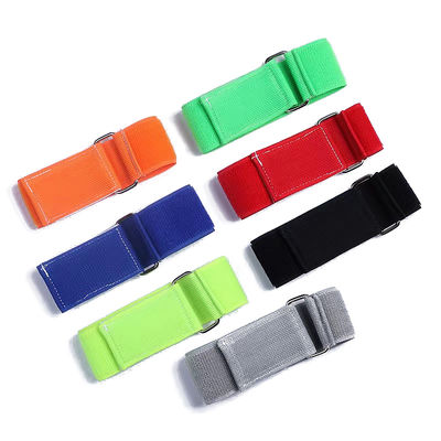 10mm Colorful Hook And Loop Elastic Straps Iron Buckle Non Fuzz Textile Sofa Binding