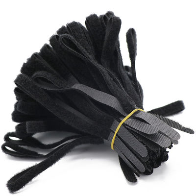 Black And White P Shaped Cable Hook And Loop Headphone Double Sided 12mm